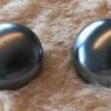 Pearl Grey Button Earrings