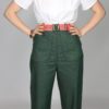 Green Denim Nailhead Pants - Image 3