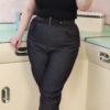 Black Denim Wing Pants - Image 5