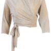 Gold Lurex Wrap Blouse - Image 2