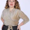 Gold Lurex Wrap Blouse